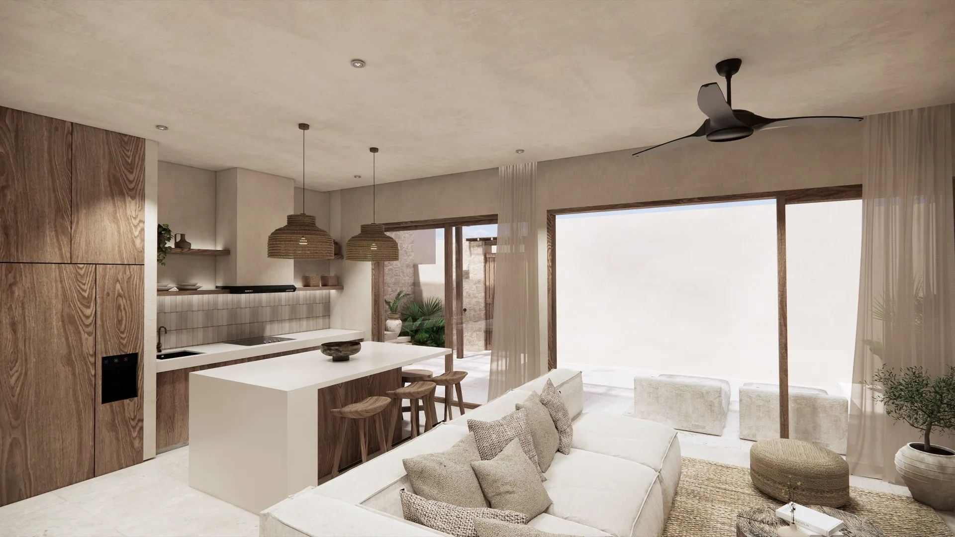 Double villa living area view